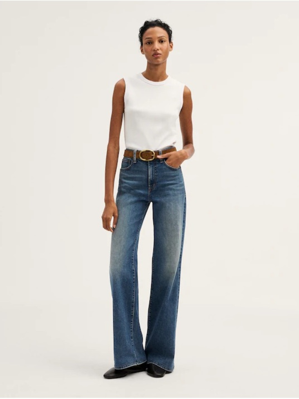 NWT Madewell Tall Wide-Leg Jean Super Stretch Sunnyside Wash 27T